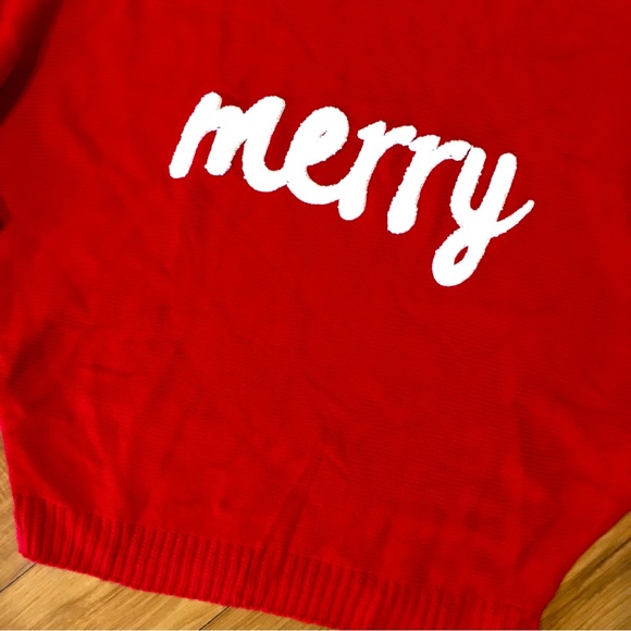 Sweater red merry Christmas holiday winter bloggers favorites snow seaso… - Picture 3 of 8